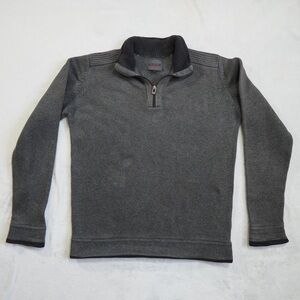 Emanuel Ungaro Sz L Gray Zip Up Sweater 100% Cotton